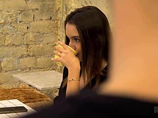 rim4k babe with big tits loves ass licking