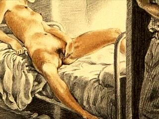 hey, check out this vintage erotic anime illustration