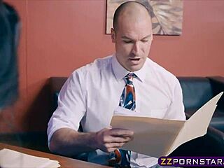 Busty Office Worker In Stockings