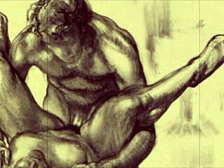 hey, check out this vintage erotic anime illustration