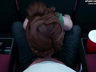 i creampied this young redhead in public