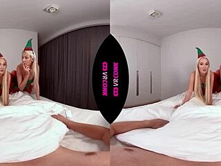 two blonde elves in christmas vrconk scene