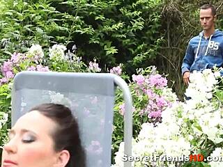 horny bbw enjoys big cock in outdoors