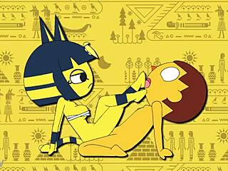 Hentai animated movie with Ankha the Egyptian goddess of love and beauty