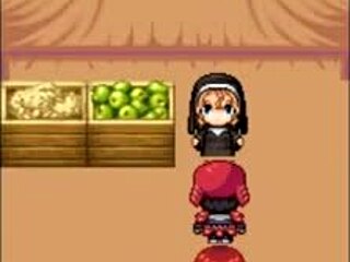 Watch the naive nun learn blowjob in harem game