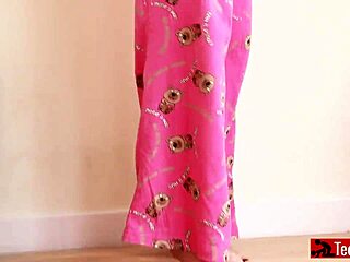 Curvy Blonde Shows Her Amazingly Huge Boobs To The Camera