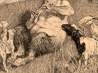 Vintage animalation from retro hentai cartoon series