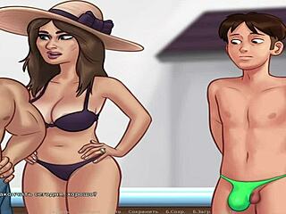 milf in summertime saga uses 69 as working tool at office.