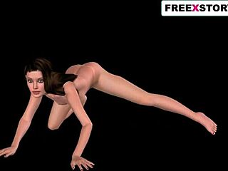 animated 3d cartoon girl posing in positions