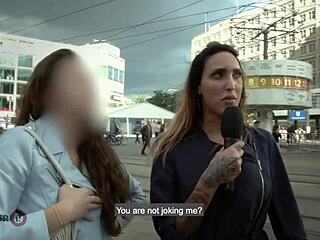 German Street Couple Bangs Hard on Camera