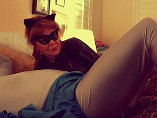 Catgranny Blows Batman In Cosplay Costume