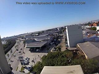 Sarada Naked In Hotel Window, Voyeur Creampie With Big Tits