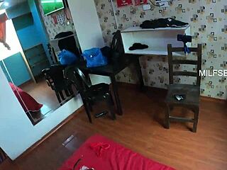 Mother-in-law watches world cup matches with stepson