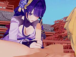 raiden shogun’s real voice in 3d hentai sex, wow! 😍