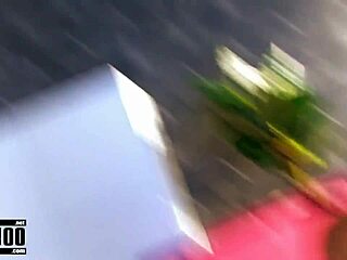 Look at this cute brunette getting fucked by a huge cock