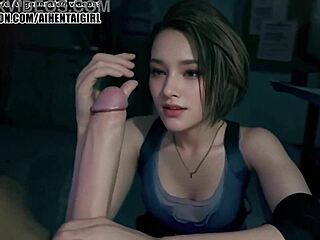 Hell Yeah, Jill Valentine cosplay handjob dalam aksi hentai tanpa sensor!
