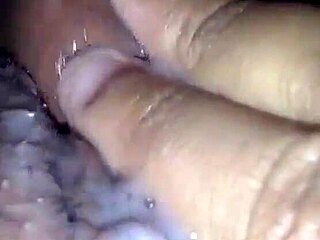 Ebony brunette gets pussy filled with cum!