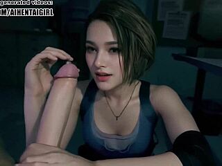 Hell Yeah, Jill Valentine Cosplay Handjob in Uncensored Hentai Action!