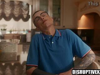 Oh My God! Widower Gets Wild in Gay Bareback Sex with Tattooed Friend!