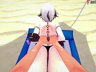 Arlecchino Bikini Beach Sex in Genshin Impact Fantasy