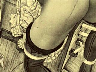 Vintage erotické kresby na pôžitok