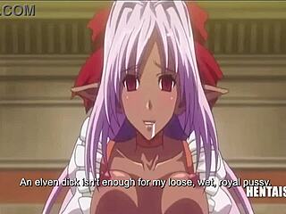 Putri nakal jadi berantakan menyusui di hentai liar