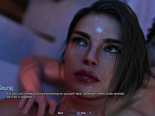 Touching horny stepmom's pussy while bathing - 3d hentai