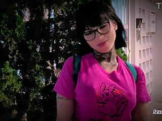 Devil got caught by a stranger and slammed hard in anal action.