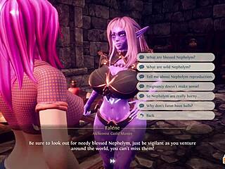 milking amber-mae and pounding cassie in wild 3d futanari threesome