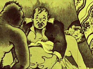 vintage anime cartoon illustrations from retro era