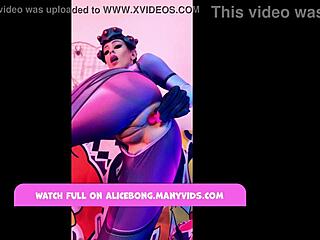 Widowmaker's Anal Toy Play In Overwatch Cosplay
