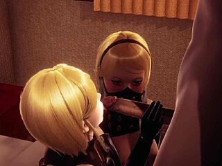 Dvojčata z Nier Automata tvrdě šukaná v 3D hentai!