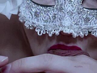 the teen bbw feels overwhelmed swallowing a huge cum load after a sloppy blowjob on her big tits