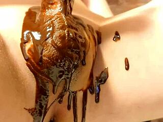 Want to see Japanese gay cooking chocolate banana?