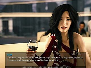 Damn! Footjob action in restaurant hentai!