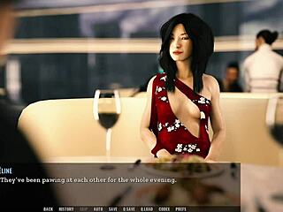 Damn! Footjob action in restaurant hentai!