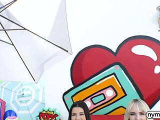 nympho lilly bell and kylie rocket have two-on-one fun