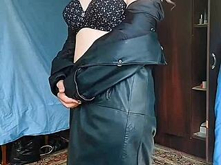 4k shemale cute sissy crossdresser in three hot dresses with white gay boy slut twink