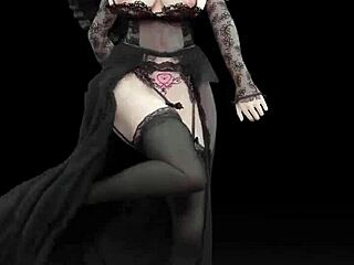 In this 3d cartoon hentai, a weak sound accompanies nude dance in tik tok style mmd pure dance