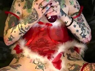 milf on the shelf having a xmas solo orgasm with piercing and fingering?