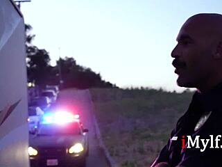 Rough Hardcore 3some with Ladies Handling Cop, Clothes Ripped on Family Trip