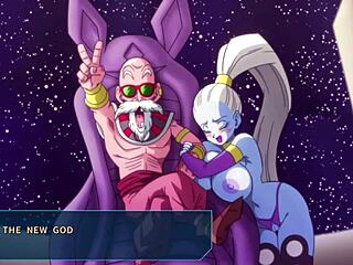 Vados szokuje Mistrza Roshiego, pokazując ogromne anime cycki w Kame Paradise 2