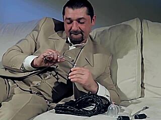 Rich Man Plays Submissive as Little Whore Gets Brutally Used Part 1