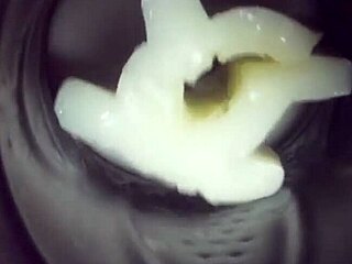 Detailed View Inside Fleshlight With Creampie