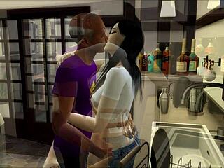 la nueva novia del abuelo gets bent over for oral fun 😏