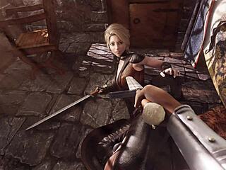 Holy crap, winning the best prize after a fight with perfect tits in a hentai game! Unbelievable!