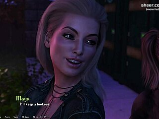 two young sluts share a cock outdoors 😈