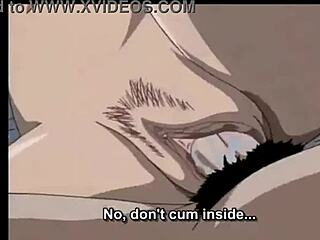 アニメシーンがワイルドでラフなオーガズム瞬間をほのめかす