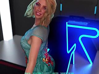 Movie Night With Cute Busty Blonde In 3D Cartoon