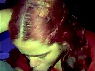 amateur redhead babe with huge tits bends over for deepthroat